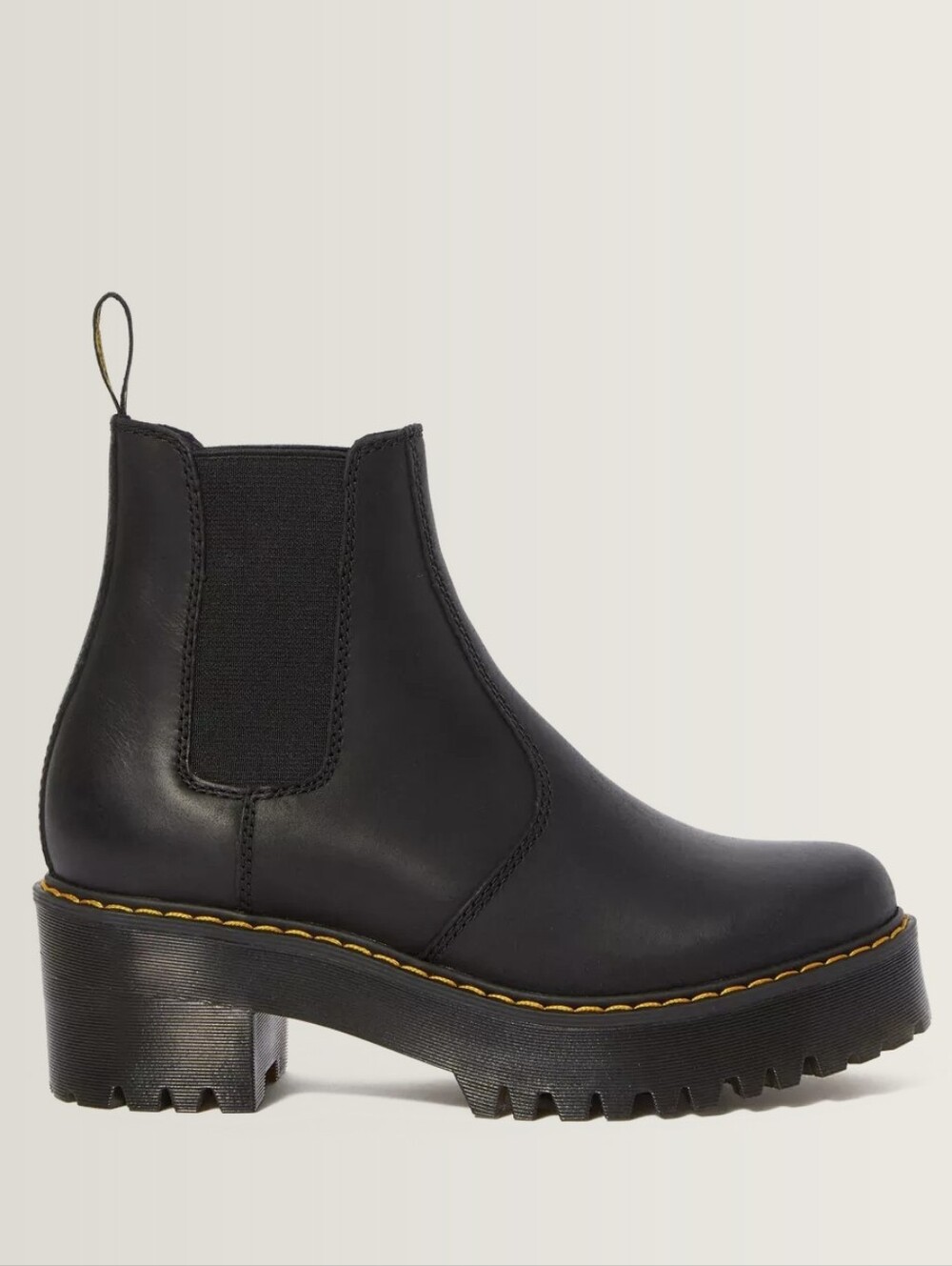 Dr. Martens Rometty Wyoming Leather Platform Chelsea Boots Size 7 Black GUC